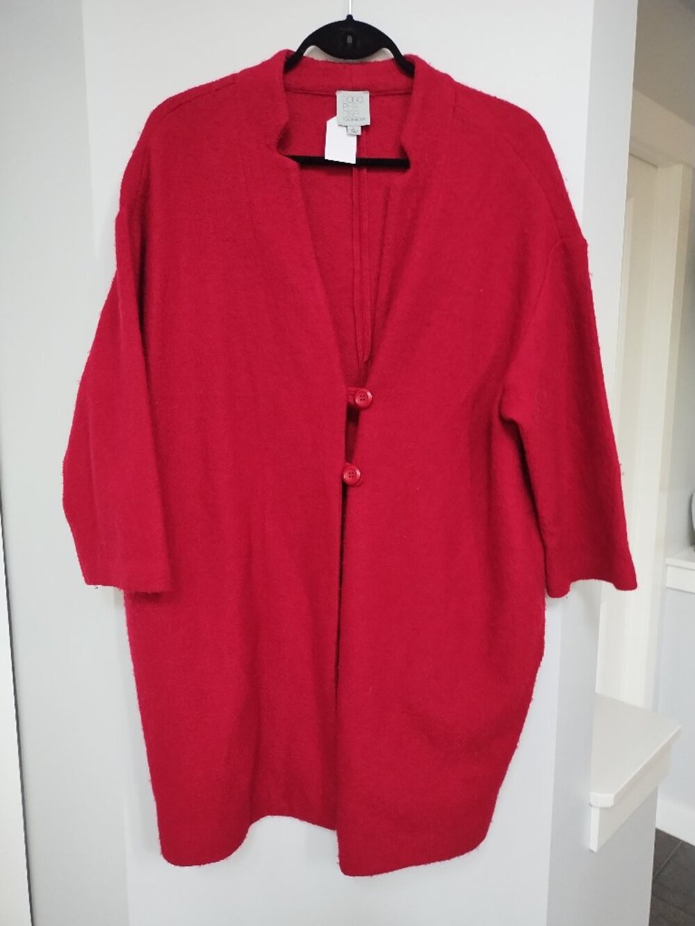 Paraphrase 100% wool 3/4 sleeve coat